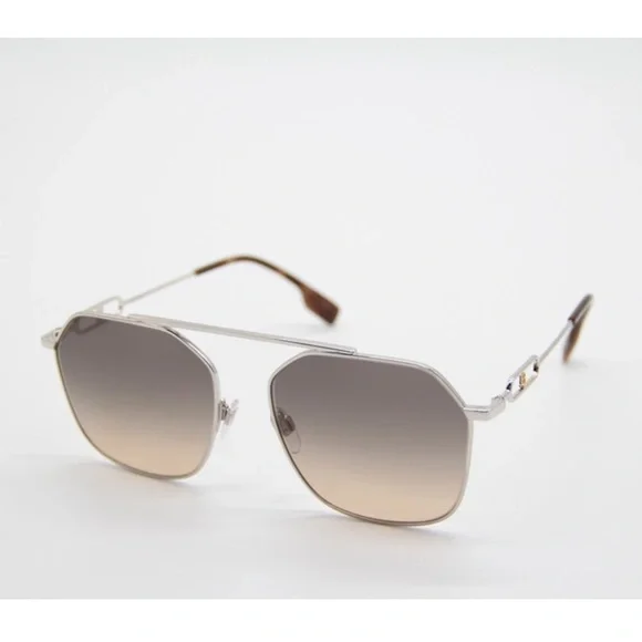 Burberry Silver and Brown Sunglasses